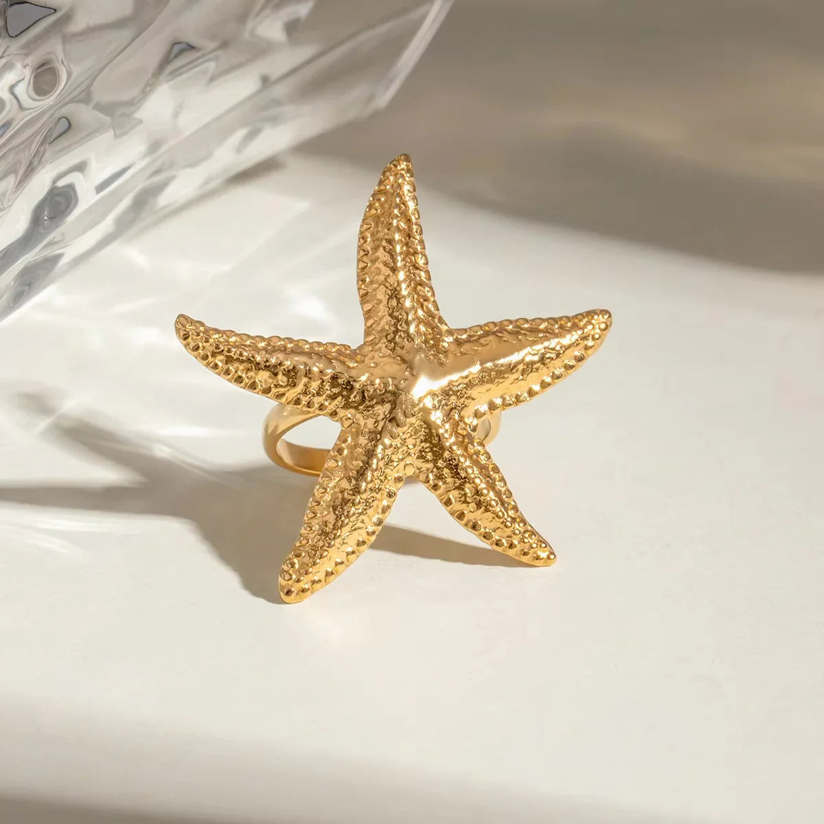 [Gaonasi]Seabreeze Gold Starfish Ring