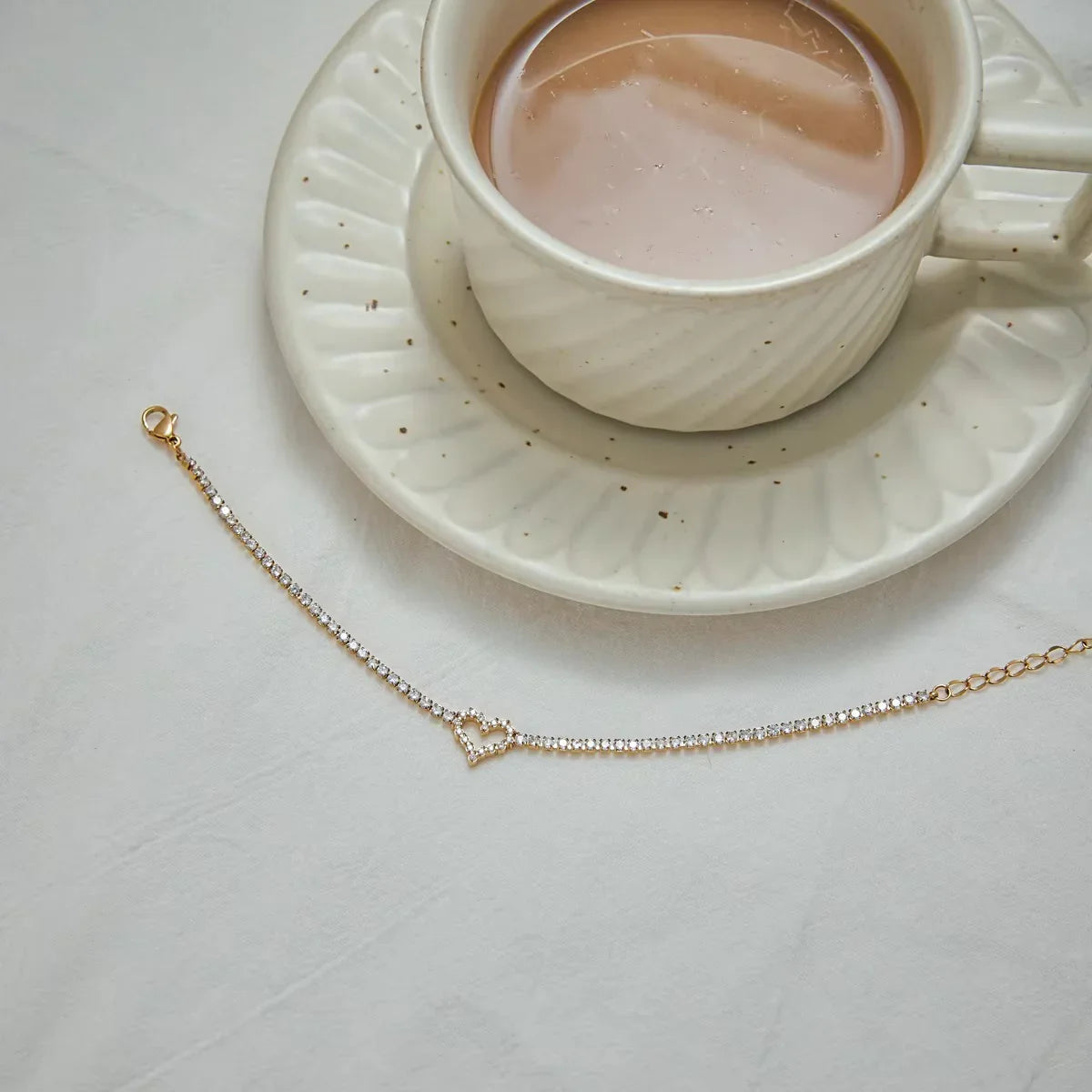 [Gaonasi]Patrice Diamond Heart Bracelet
