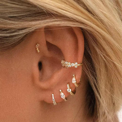 [Gaonasi]Mariah Mini Diamond Hoops