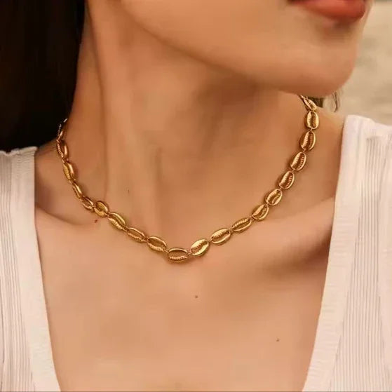 [Gaonasi]Pacifica Gold Seashell Necklace