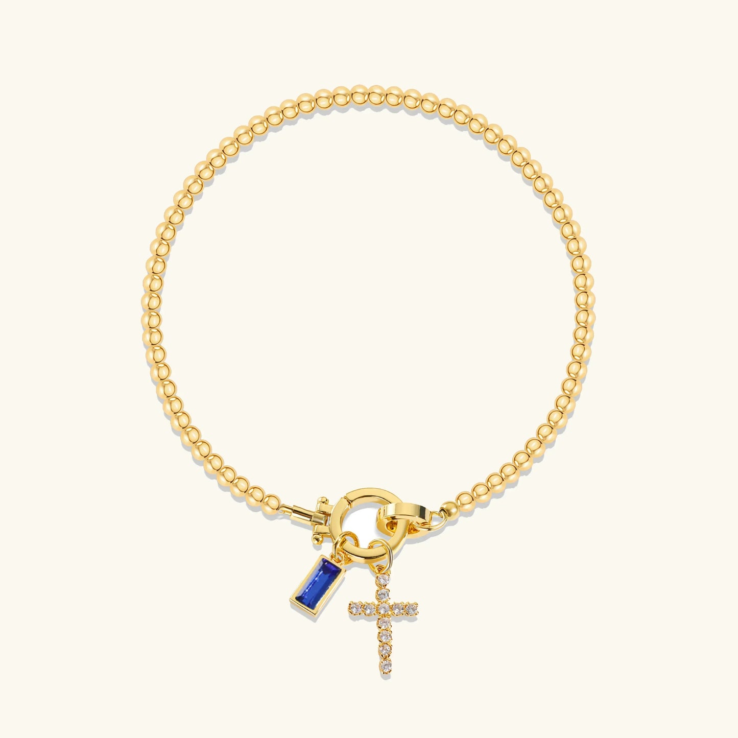 [Gaonasi]Amalia Birthstone Cross Bracelet