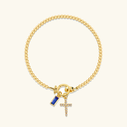[Gaonasi]Amalia Birthstone Cross Bracelet