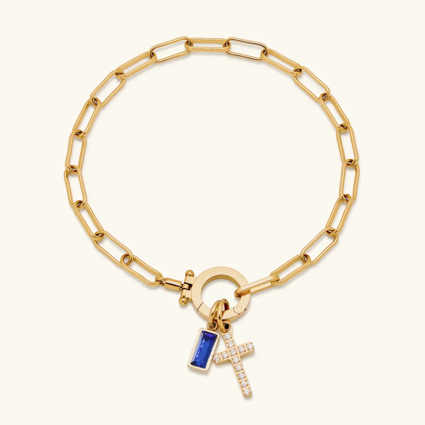 [Gaonasi]Annabella Birthstone Cross Bracelet
