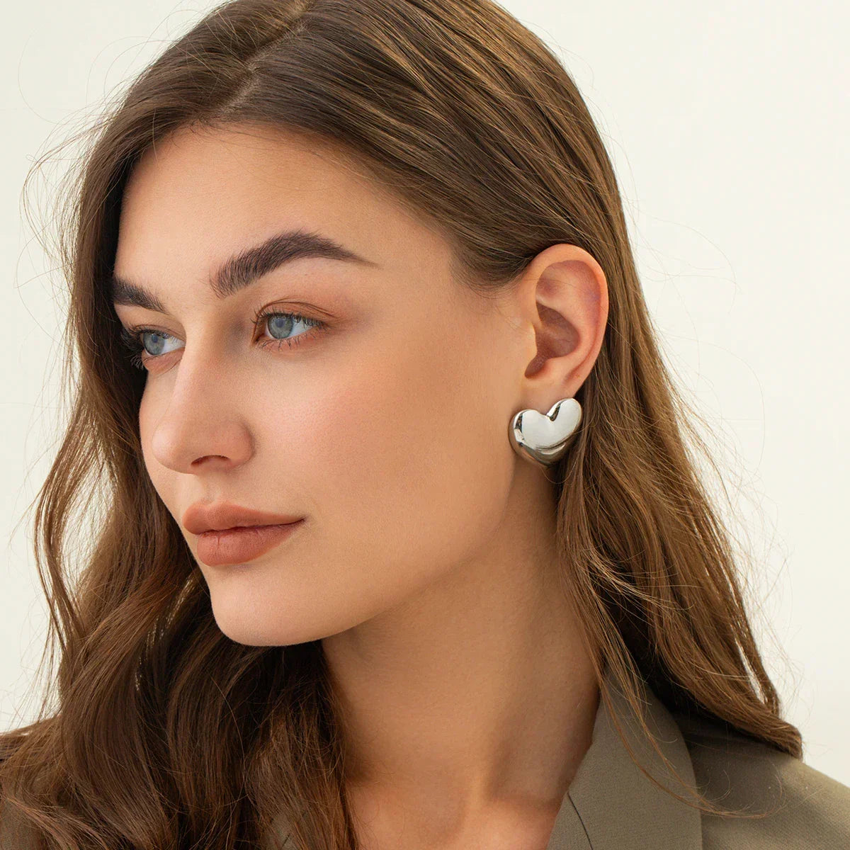 [Gaonasi]Aubree Gold Heart Earrings