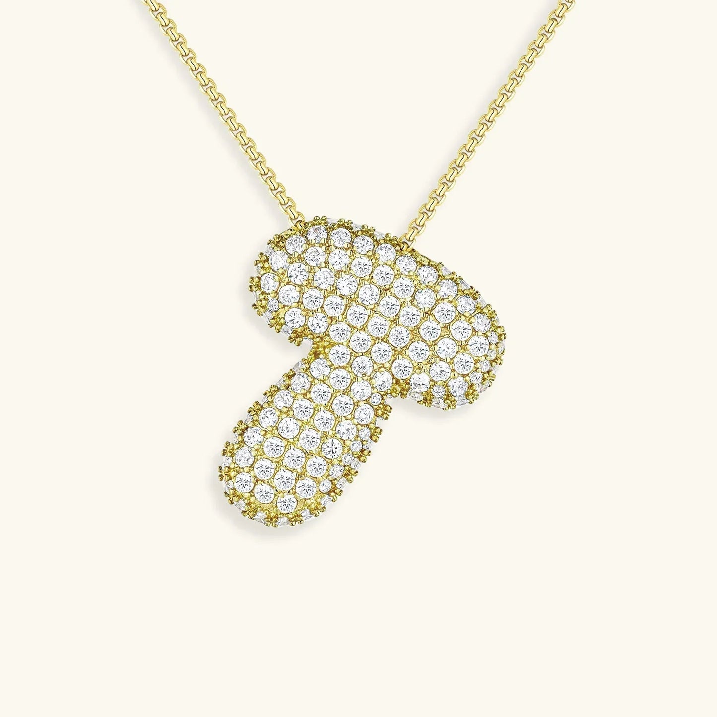 [Gaonasi]Bubble Initial Diamond Necklace