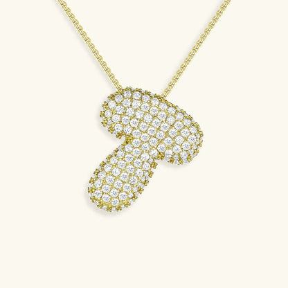 [Gaonasi]Bubble Initial Diamond Necklace