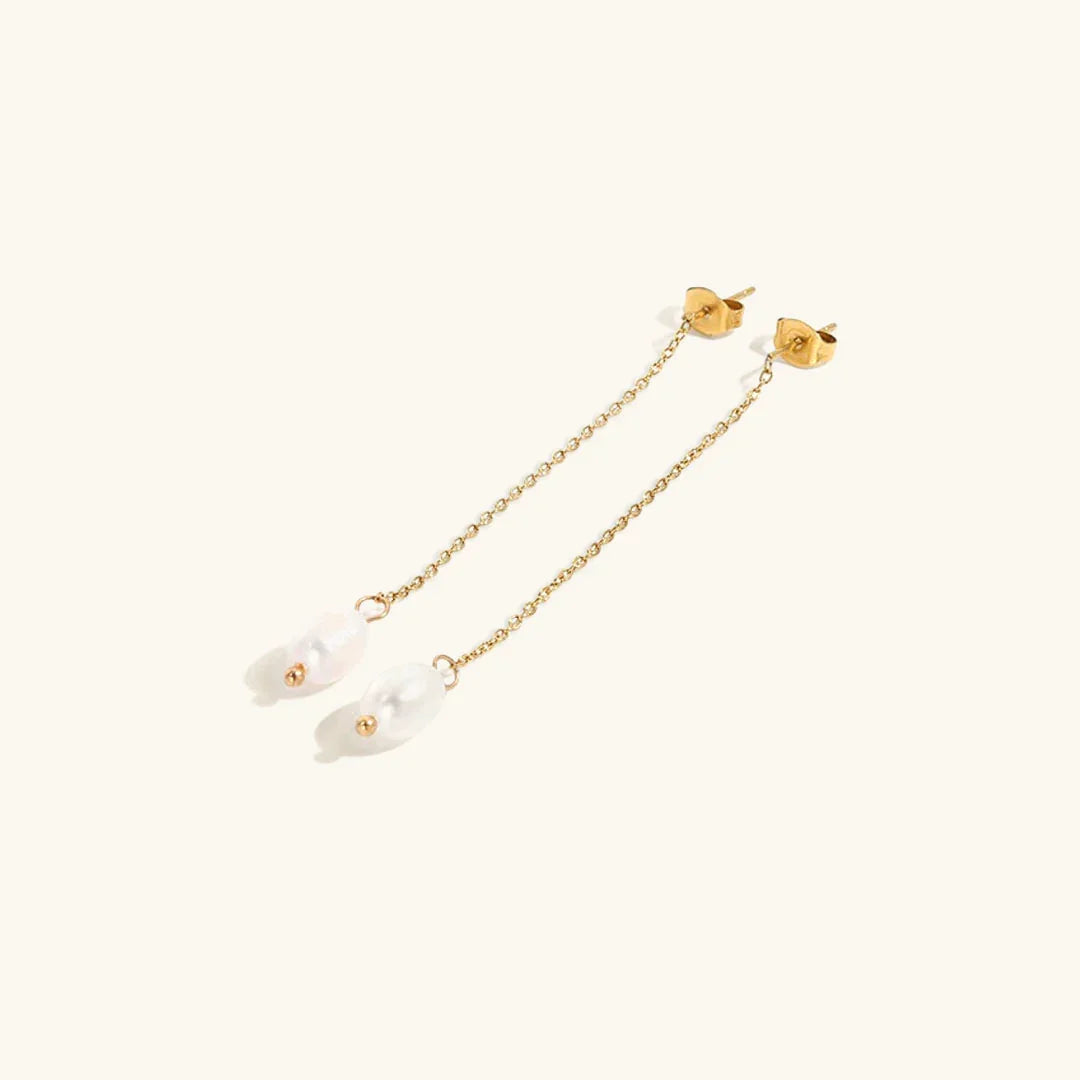[Gaonasi]Tessa Pearl Tassel Earrings