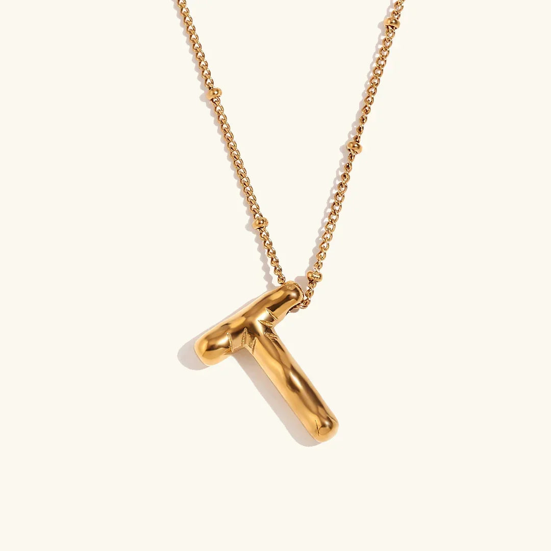 [Gaonasi]Balloon Gold Initial Necklace