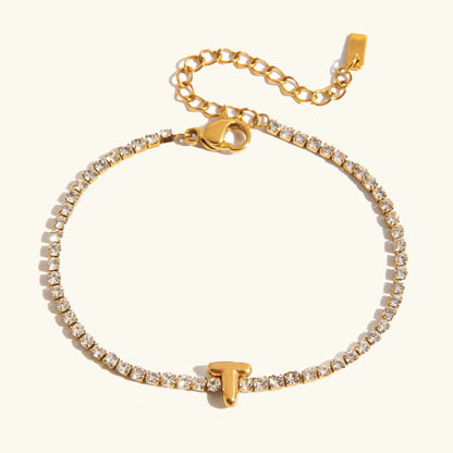 [Gaonasi]Avaria Bubble Letter Tennis Bracelet