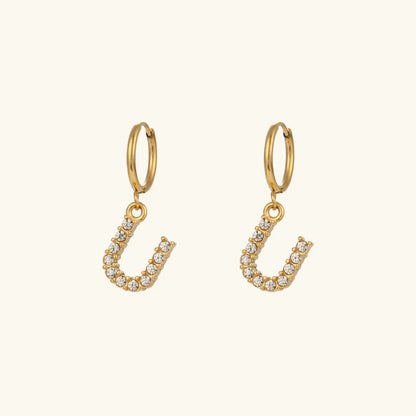 [Gaonasi]Wilhemina Initial Letter Earrings