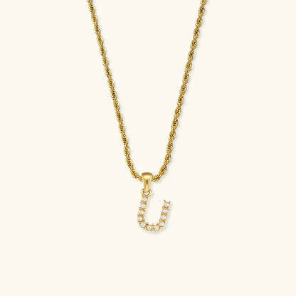 [Gaonasi]Elodie Initial Letter Pearl Necklace