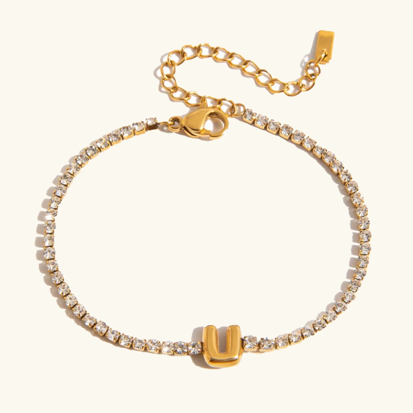 [Gaonasi]Avaria Bubble Letter Tennis Bracelet