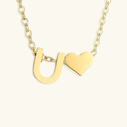 [Gaonasi]Ria Initial Letter Gold Necklace
