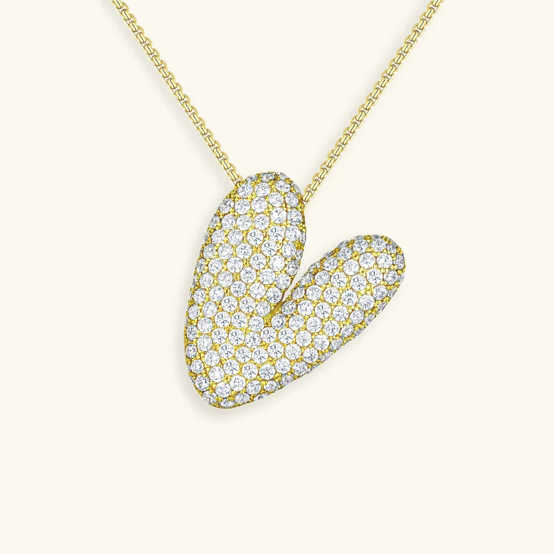 [Gaonasi]Bubble Initial Diamond Necklace
