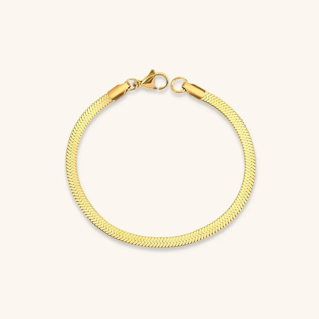 [Gaonasi]Vida Gold Herringbone Bracelet