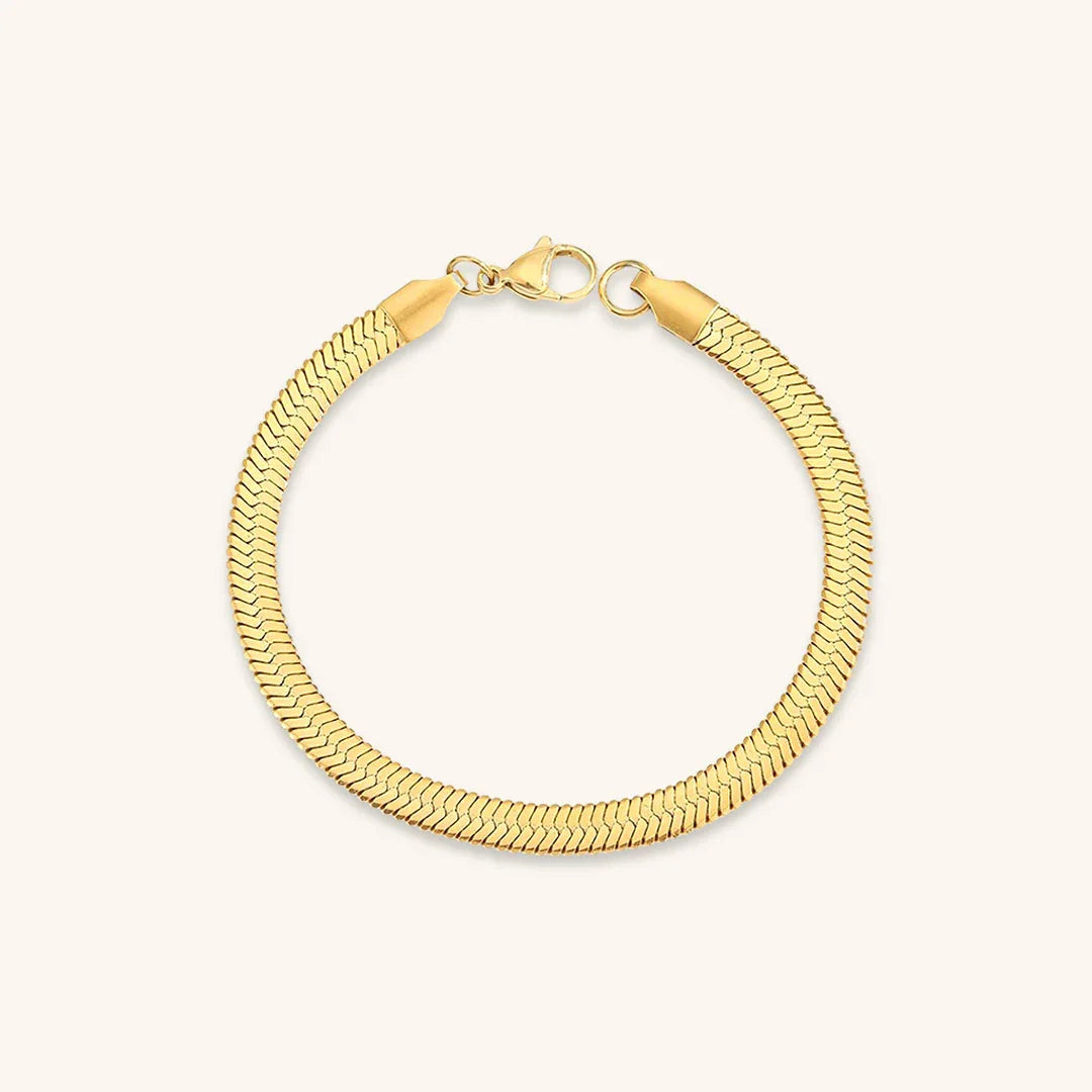 [Gaonasi]Vida Gold Herringbone Bracelet
