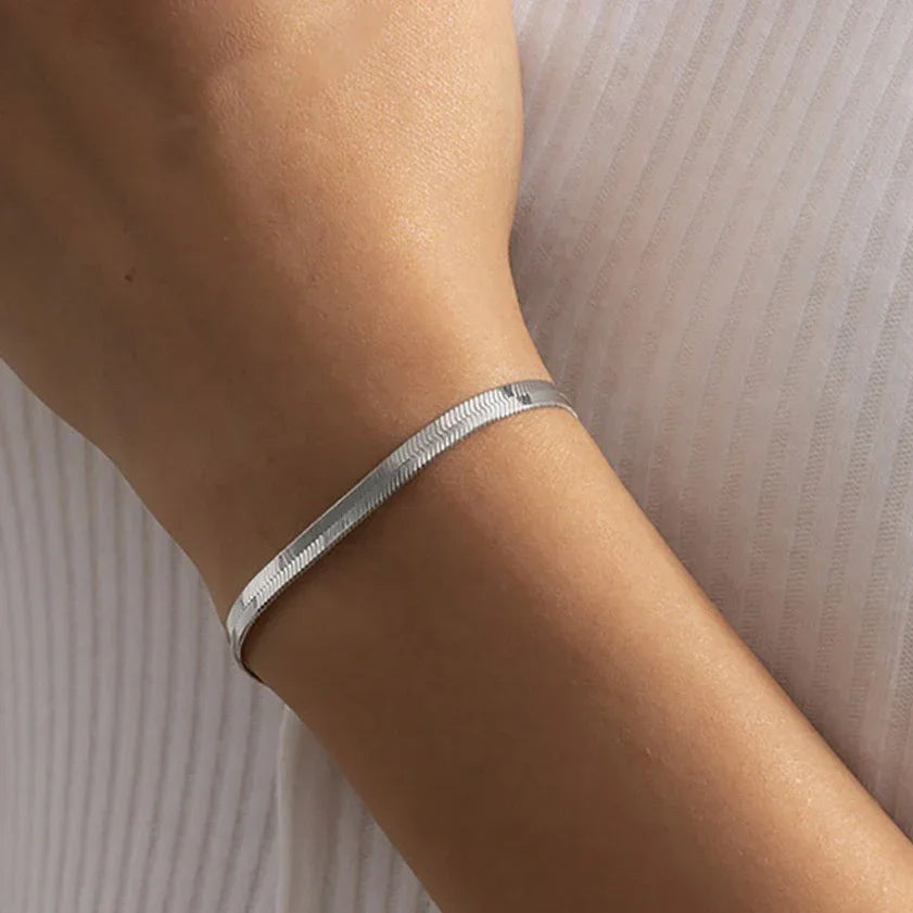 [Gaonasi]Vida Gold Herringbone Bracelet