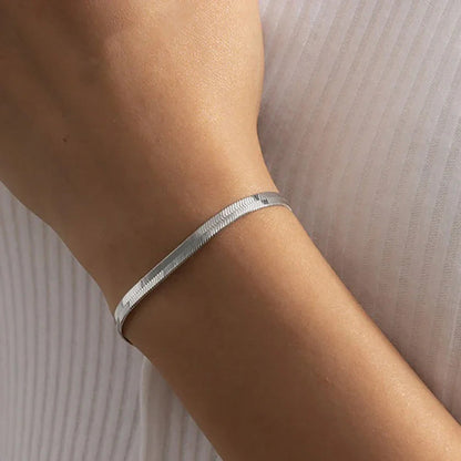 [Gaonasi]Vida Gold Herringbone Bracelet