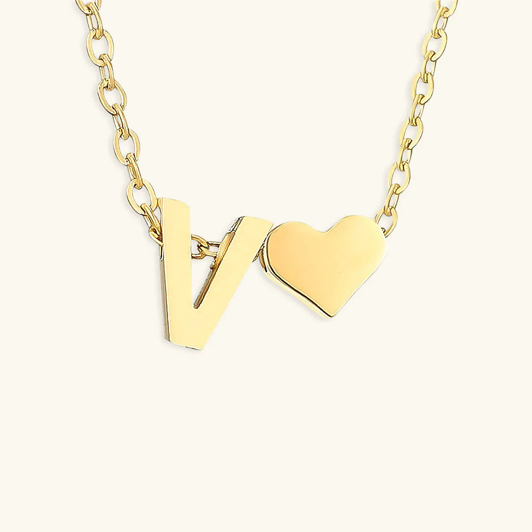 [Gaonasi]Ria Initial Letter Gold Necklace
