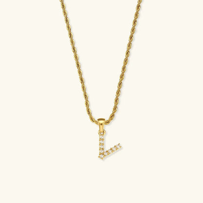 [Gaonasi]Elodie Initial Letter Pearl Necklace
