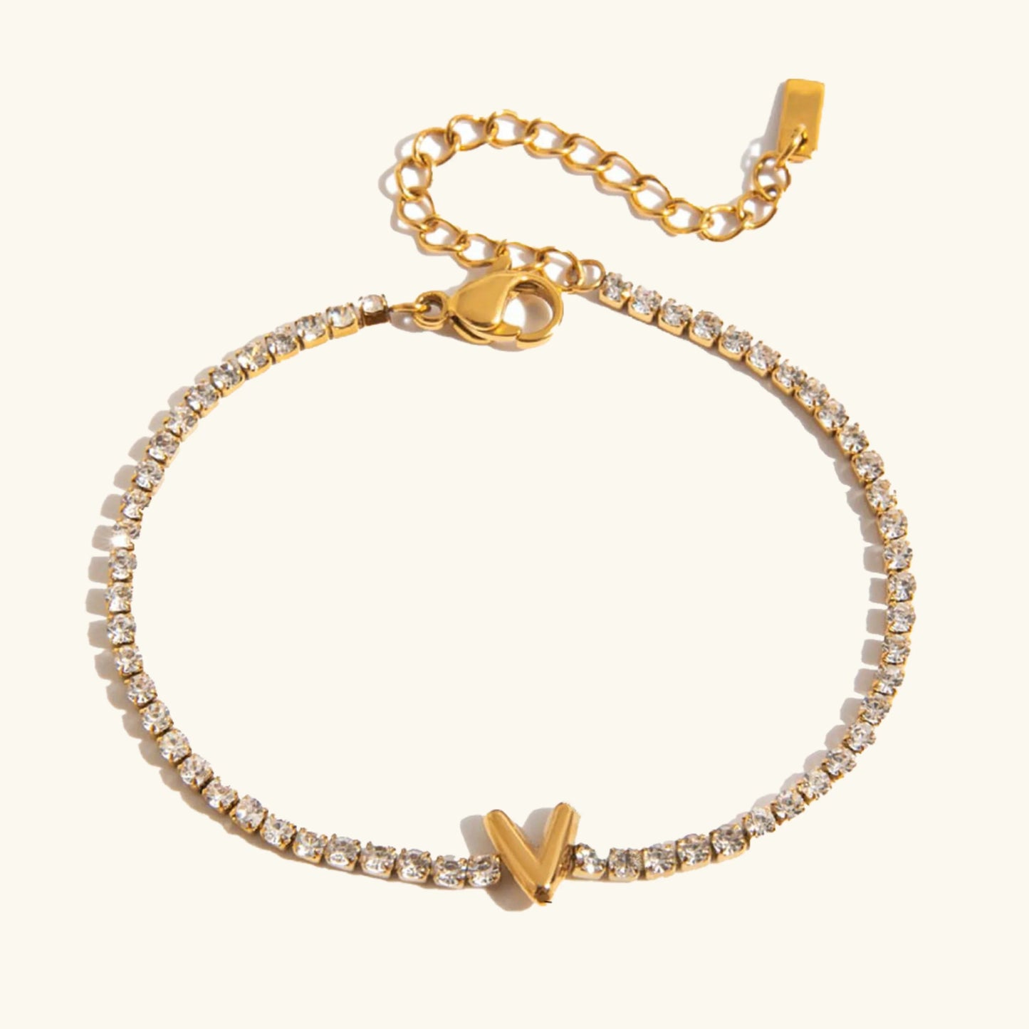 [Gaonasi]Avaria Bubble Letter Tennis Bracelet