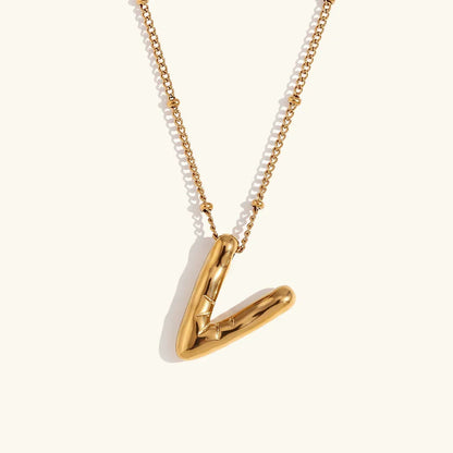 [Gaonasi]Balloon Gold Initial Necklace