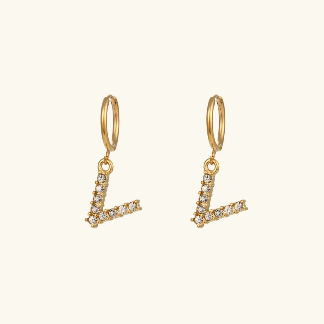[Gaonasi]Wilhemina Initial Letter Earrings