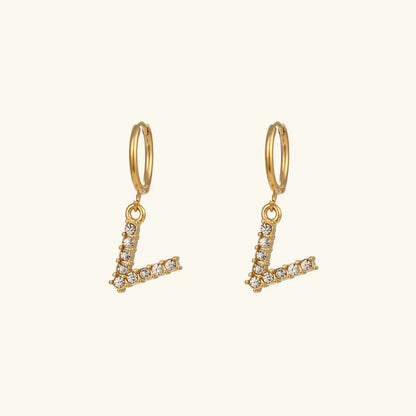 [Gaonasi]Wilhemina Initial Letter Earrings