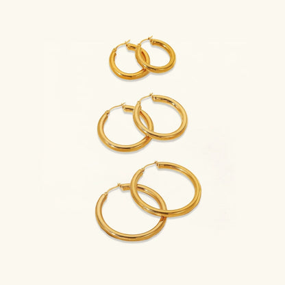 [Gaonasi]Wide Hoop Earrings