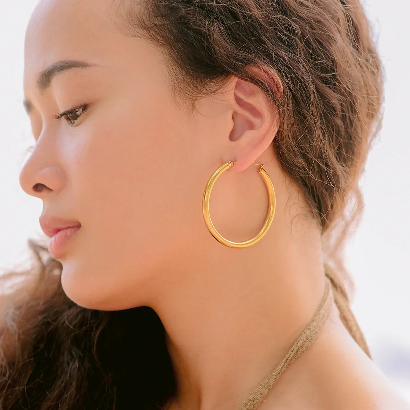 [Gaonasi]Wide Hoop Earrings