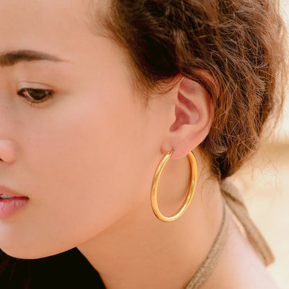 [Gaonasi]Wide Hoop Earrings
