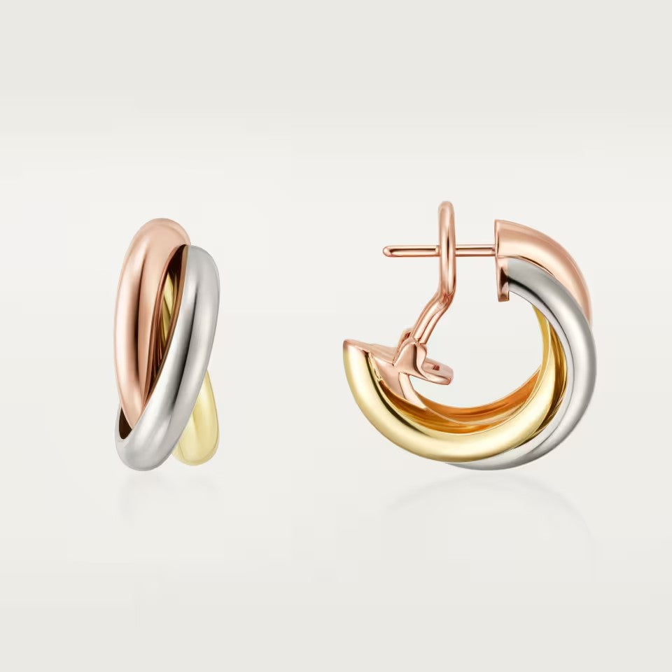 [Gaonasi Jewelry]TRINITY ON DIAMOND CLASSIC EARRINGS