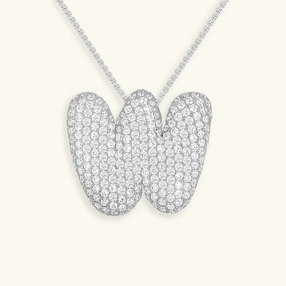 [Gaonasi]Bubble Initial Diamond Necklace