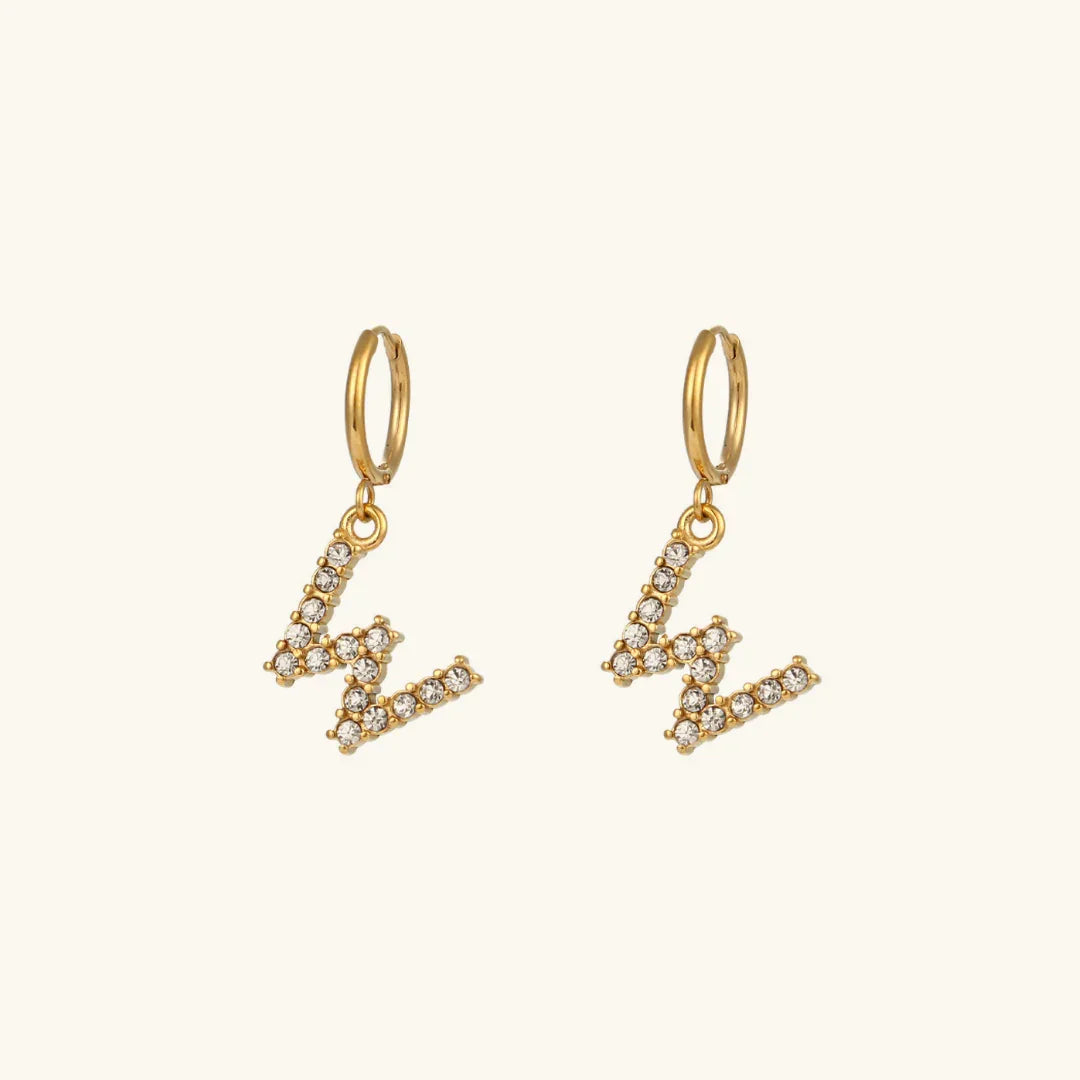 [Gaonasi]Wilhemina Initial Letter Earrings