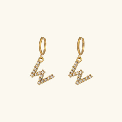 [Gaonasi]Wilhemina Initial Letter Earrings