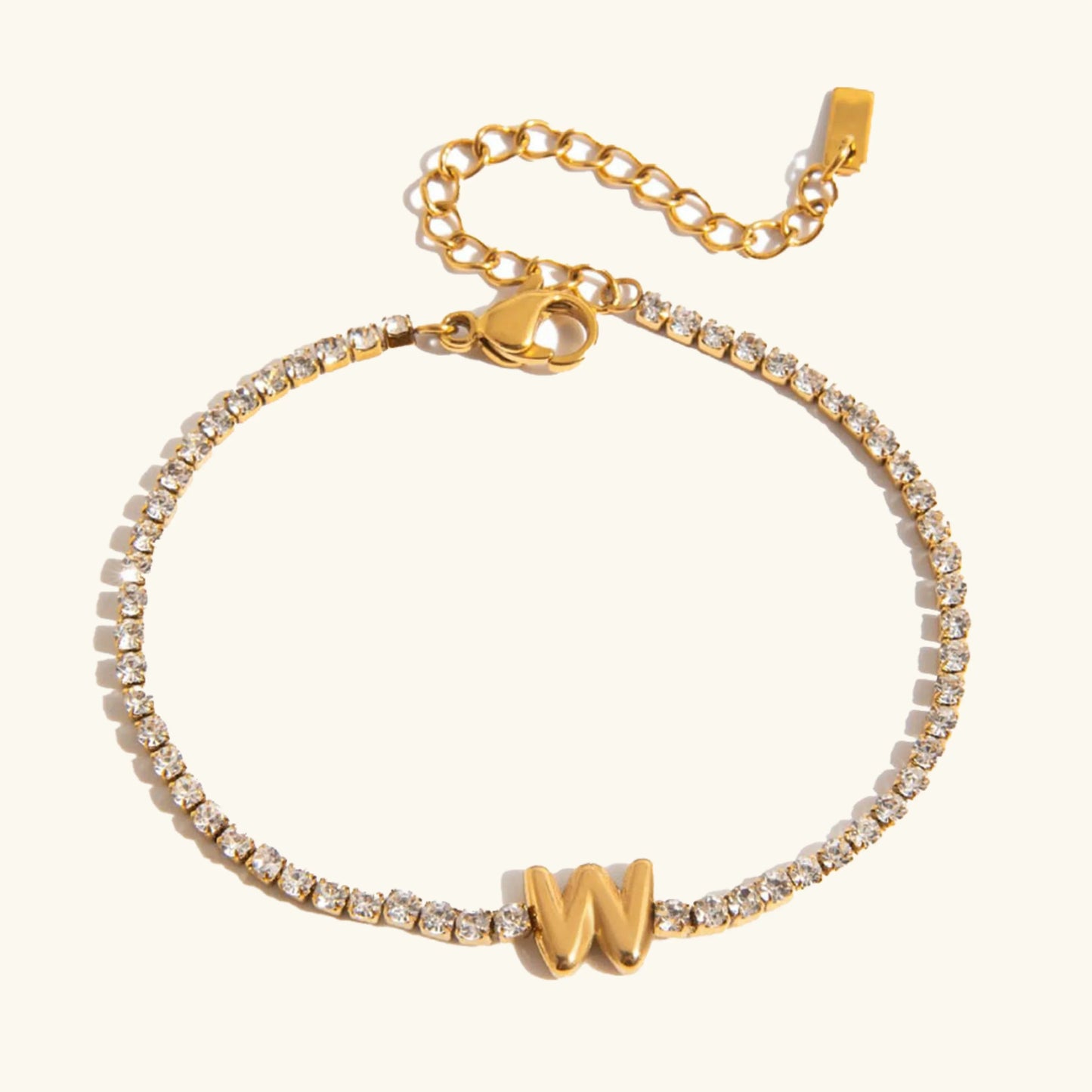 [Gaonasi]Avaria Bubble Letter Tennis Bracelet