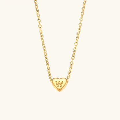 [Gaonasi]Heart Initial Gold Necklace