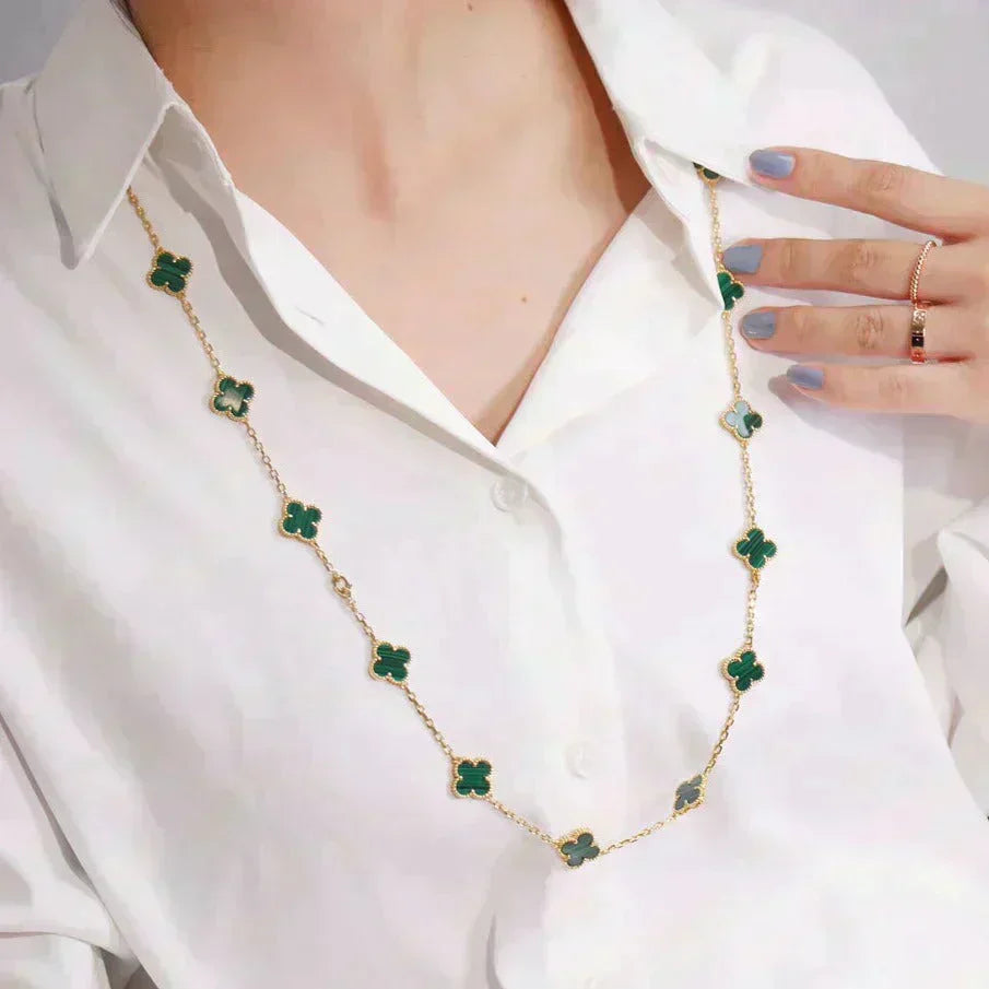 [Gaonasi]CLOVER 20 MOTIFS MALACHITE GOLD