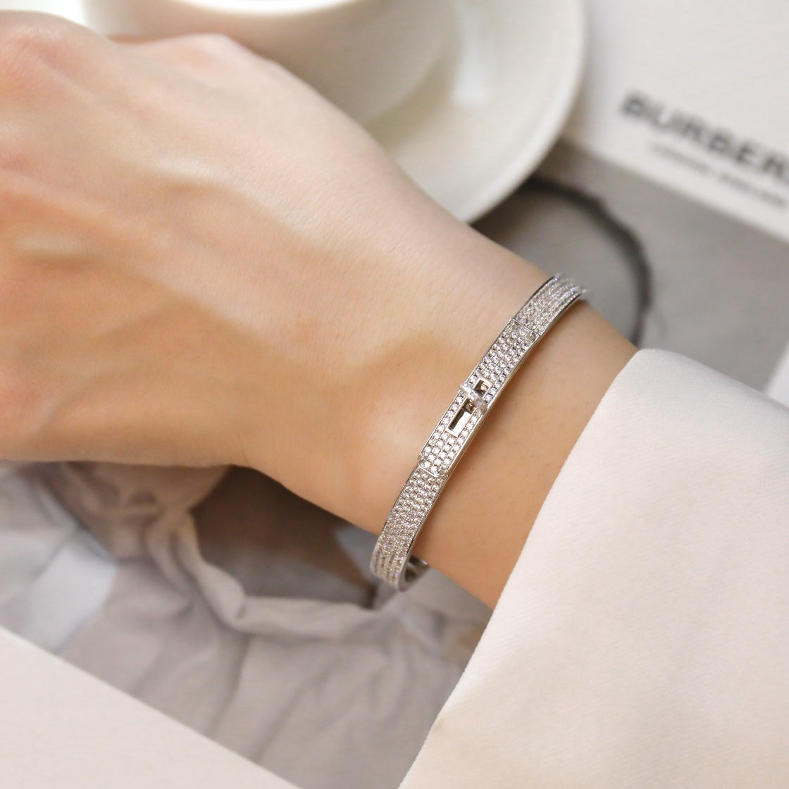 [Gaonasi]KELLY BRACELET DIAMOND PAVED