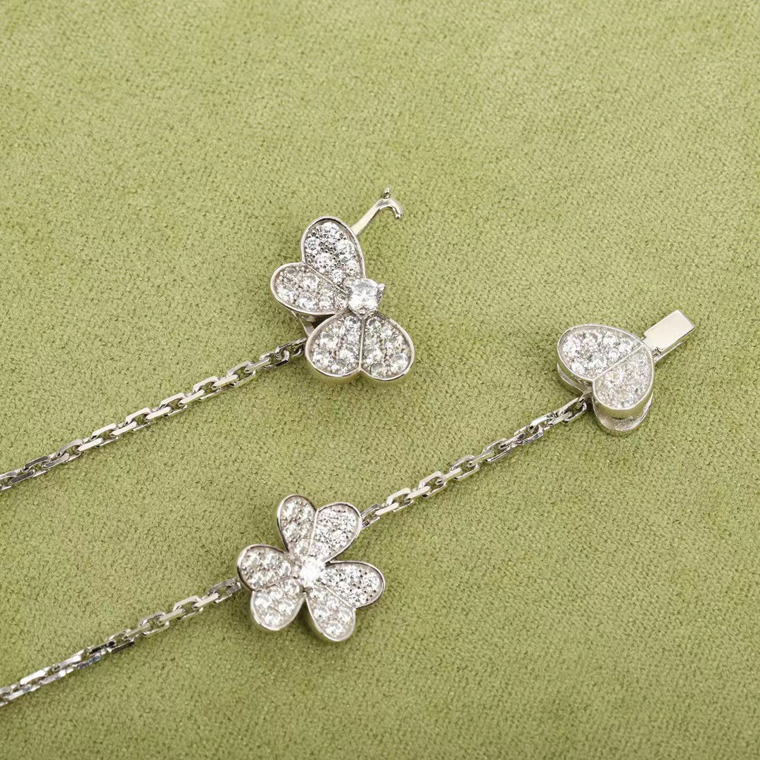 [Gaonasi]FRIVOLE SILVER 9 FLOWERS NECKLACE