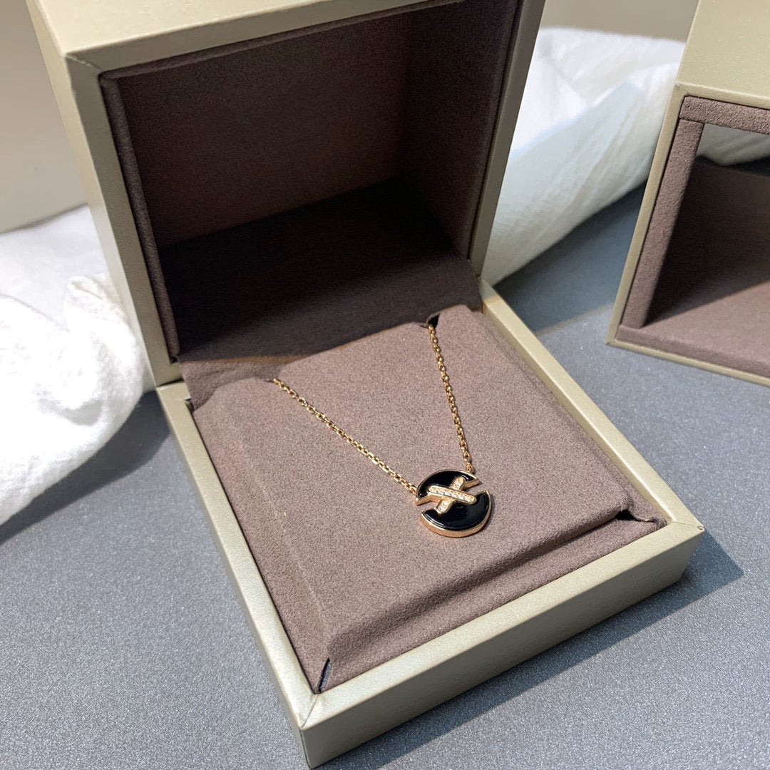 [Gaonasi]JEUX DE PINK GOLD DIAMOND NECKLACE