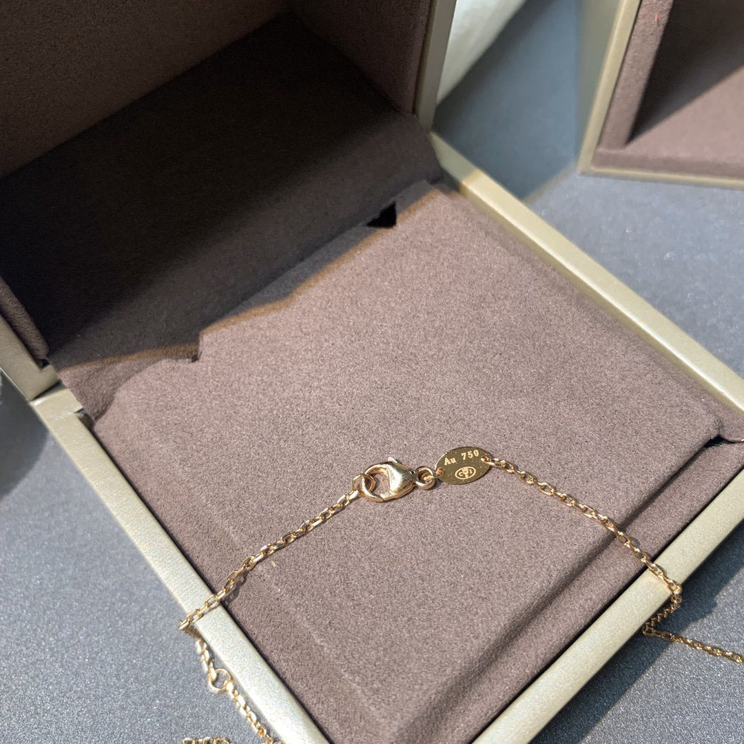 [Gaonasi]JEUX DE PINK GOLD DIAMOND NECKLACE
