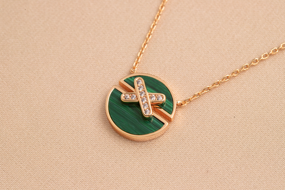 [Gaonasi]JEUX DE PINK GOLD DIAMOND NECKLACE