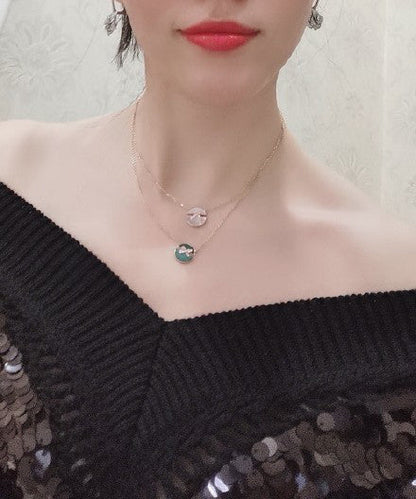 [Gaonasi]JEUX DE ROSE GOLD DIAMOND NECKLACE