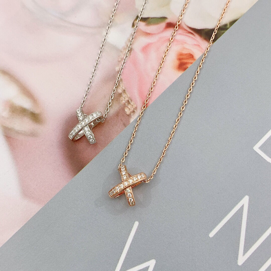 [Gaonasi]JEUX DE DIAMOND NECKLACE