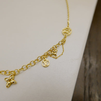 [Gaonasi]BLOOMING SUPPLE NECKLACE BRASS