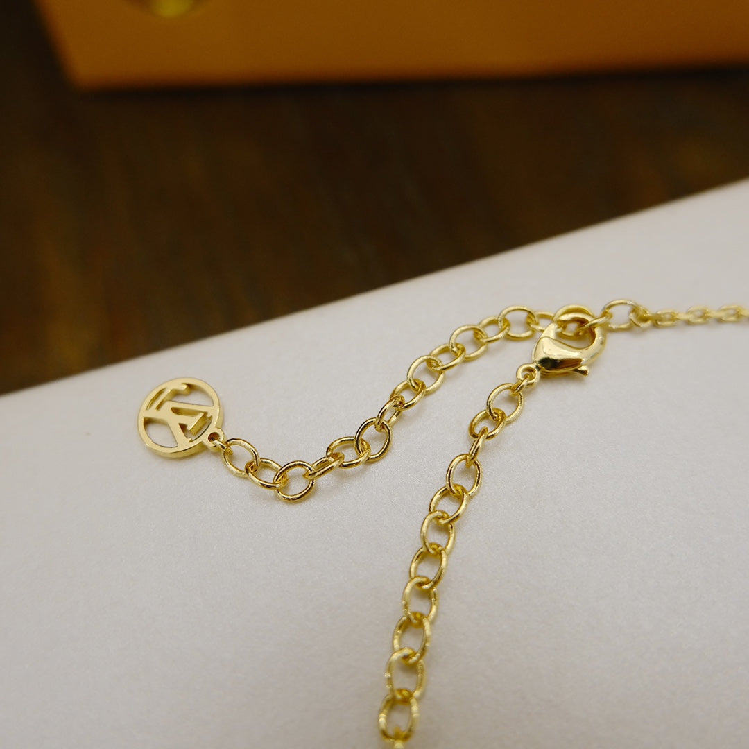 [Gaonasi]BLOOMING SUPPLE NECKLACE BRASS