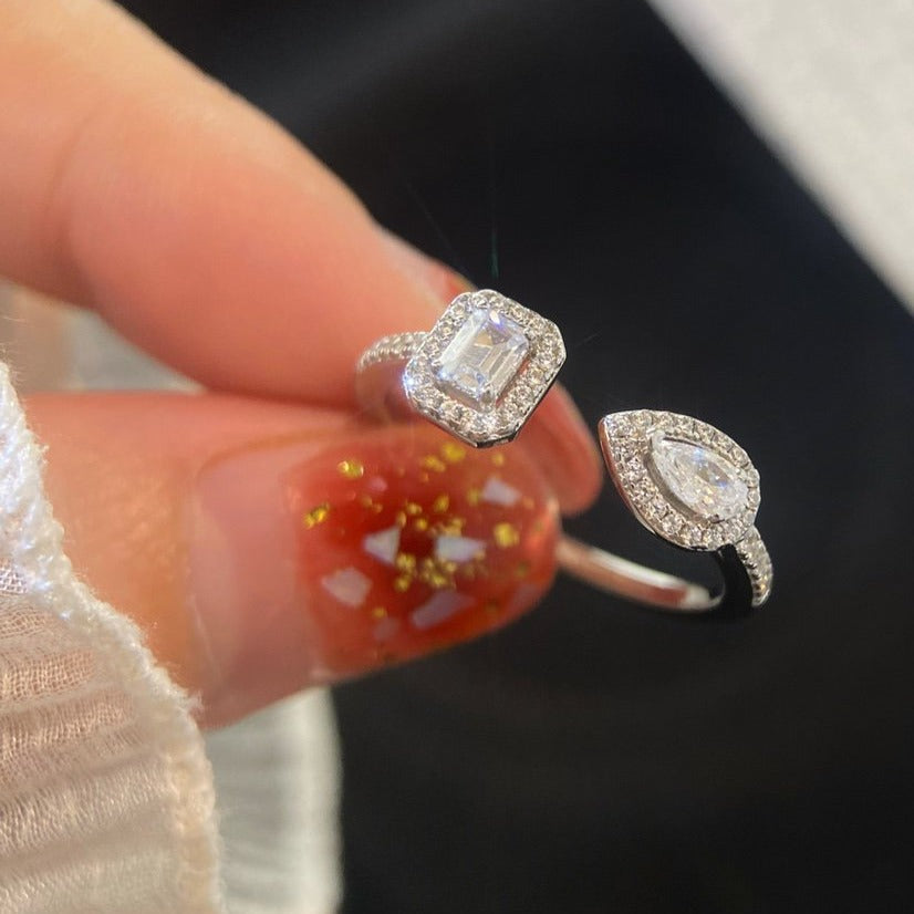 [Cadisa]MY TWIN TOI & MOI SILVER DIAMOND RING