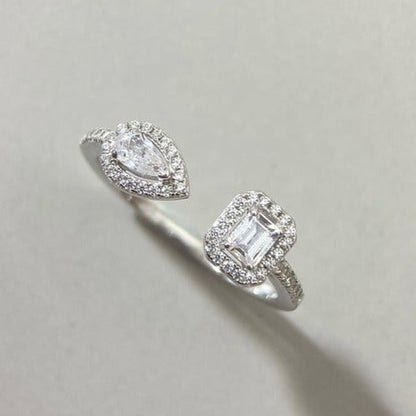 [Cadisa]MY TWIN TOI & MOI SILVER DIAMOND RING