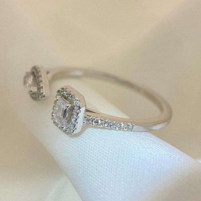 [Cadisa]MY TWIN TOI & MOI SILVER DIAMOND RING
